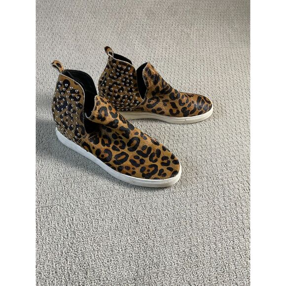Steve Madden Leopard Studded High Top Sneakers - Picture 1 of 6